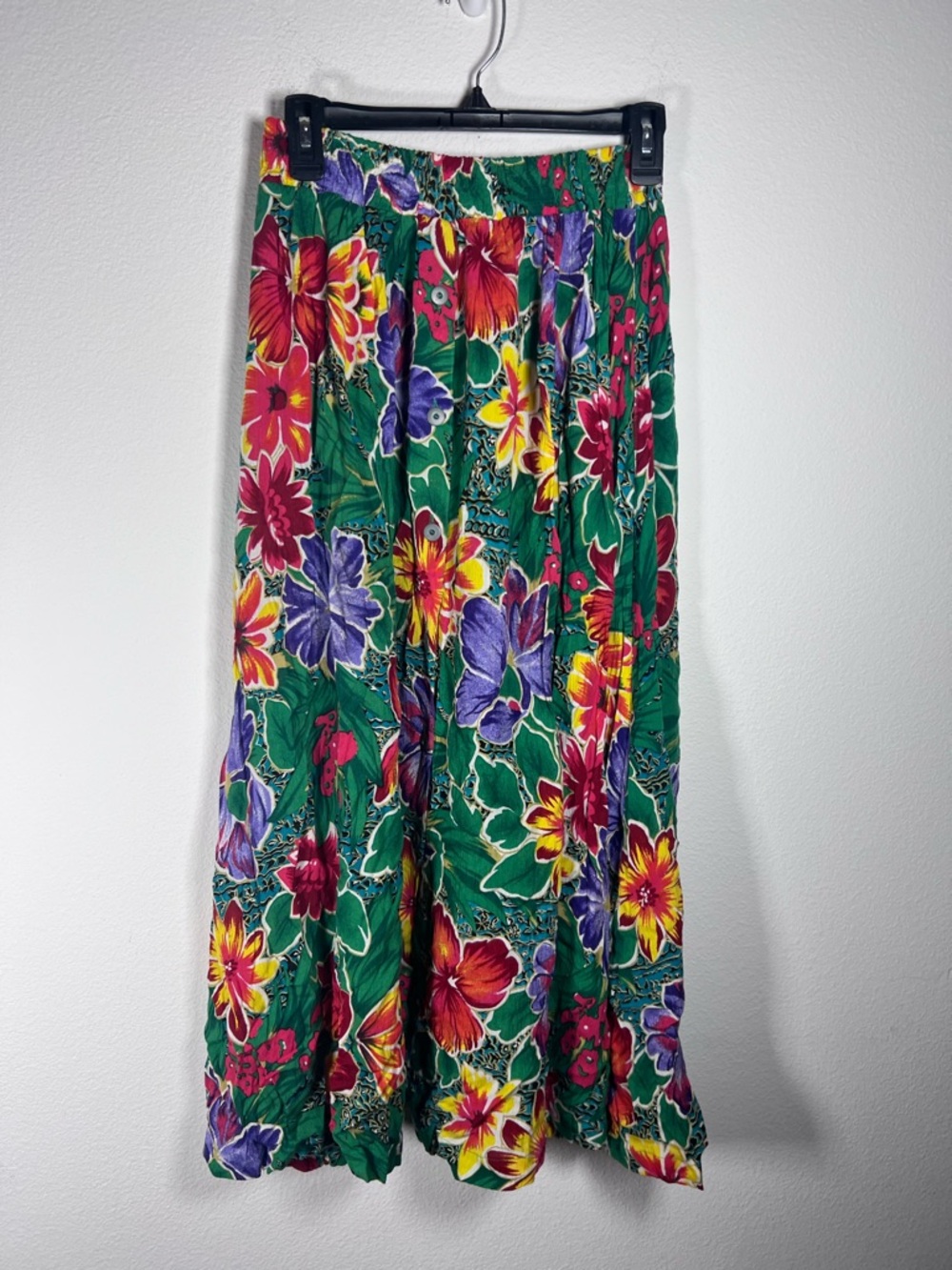 Vintage Options Melrose Hawaiian Floral Tropical Skirt Size M